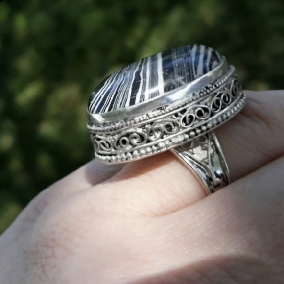 New Zebra Jasper 925 Silver Ring. - Picture 11 of 11
